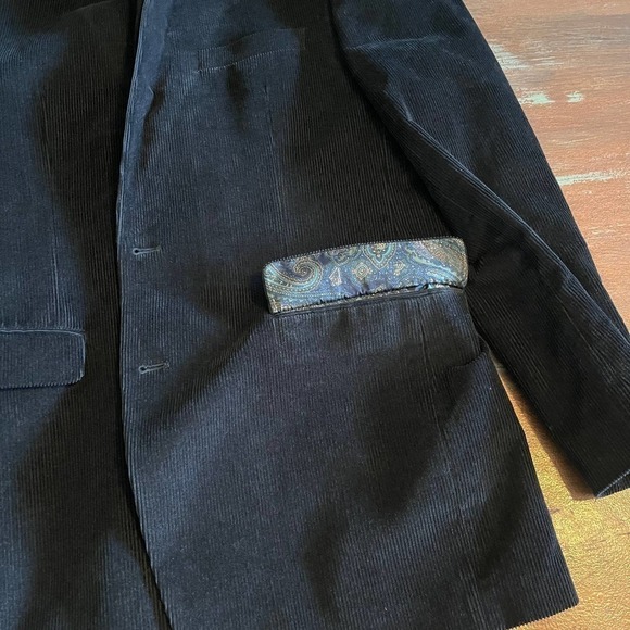 VTG Lauren Ralph Lauren Men's Corduroy Two Buttons Blazer Chocolate Brown 40L - Picture 6 of 11